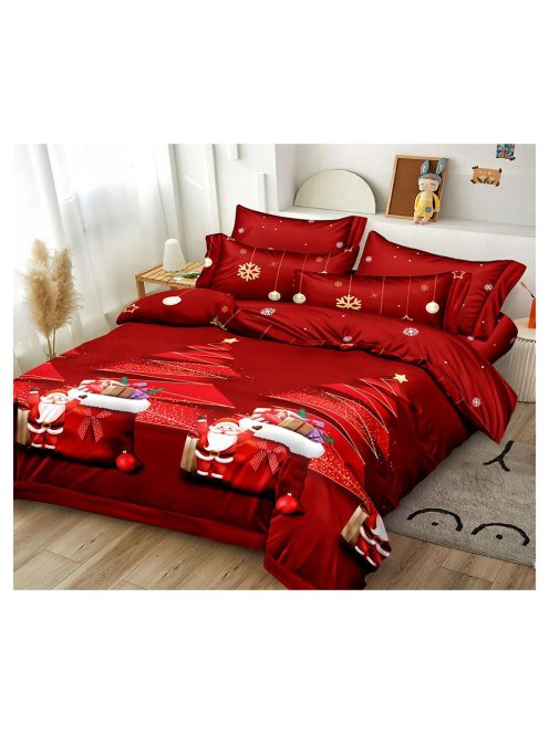 Božična dvostranska posteljnina (vzmetnica 120/200) MarketVarna, 4 deli - Model V10902