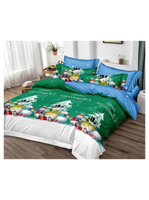 Božična dvostranska posteljnina (vzmetnica 120/200) MarketVarna, 4 deli - Model V10905