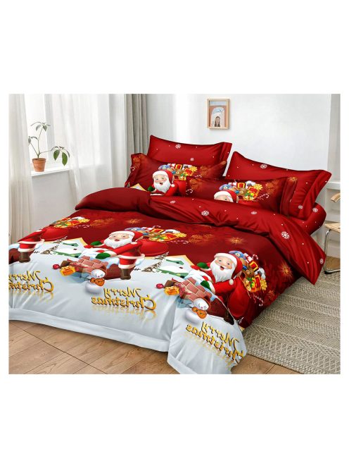 Božična dvostranska posteljnina (vzmetnica 120/200) MarketVarna, 4 deli - Model V10907