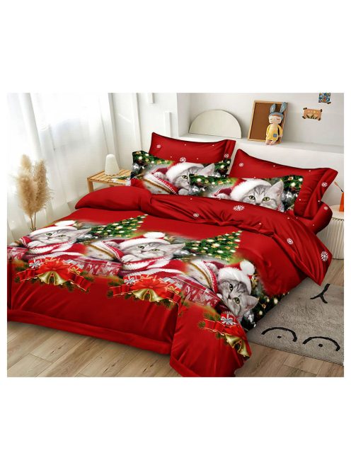 Božična dvostranska posteljnina (vzmetnica 120/200) MarketVarna, 4 deli - Model V10917